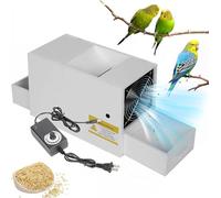Machine de nettoyage de graines d'oiseaux avec ventilateur à vitesse réglable, deux ventilateurs haute puissance, interrupteur de vitesse en continu, 2 tiroirs pour mil et grains divers