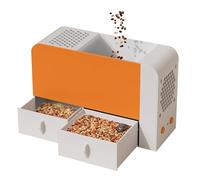 Machine de nettoyage de grains électrique, machine de soufflage automatique de grains avec double tiroir, vitesse du vent réglable, entrée d'alimentation élargie pour une utilisation dans les petites