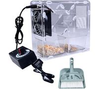 Machine De Nettoyage De Nettoyage Des Graines D'oiseaux, Séparateur De Coquille Soufflé Par Les Oiseaux,Machine À Vapeur De Nettoyage Des Grains, Avec 2 Ventilateur De Vitesse Grenier Et Réglable, Co