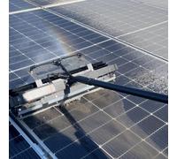 Machine De Nettoyage De Panneaux PhotovoltaïQues à Perche TéLescopique, TêTe De Brosse Rotative Automatique De 600 Tr/Min, Robot Nettoyeur De Panneaux Solaires, Kit De Perche,Lithiumbattery-5.5m