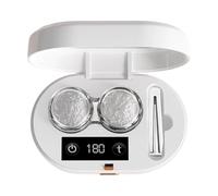 Machine de nettoyage des contacts - 10 cm x 6,5 cm Machine à laver entièrement automatique en 3 modes | Nettoyant pour contact à ultrasons portable avec miroir rechargeable