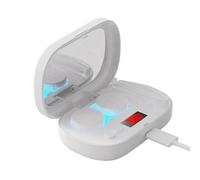 Machine de nettoyage des lentilles, équipement de nettoyage à ultrasons portable pour l'entretien des lentilles, nettoyage intelligent rechargeable avec écran LED et 5 modes pour famille, adolescents