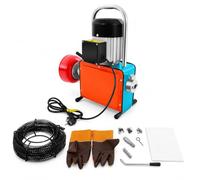 Machine de nettoyage électrique pour canalisation, 1000 W, nettoyeur de canalisations en spirale, avec spirale de nettoyage de 12 m pour canalisation, toilettes, cuisine, salle de bain, douche, évier