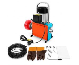 Machine de nettoyage électrique pour canalisation, 1000 W, nettoyeur de canalisations en spirale, avec spirale de nettoyage de 12 m pour canalisation, toilettes, cuisine, salle de bain, douche, évier