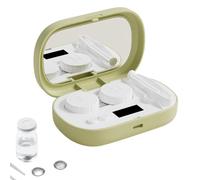 Machine de nettoyant à lentille souple - Nettoyer à ultrasons, laveuse de contact | Outil de nettoyage intelligent d'affichage LED avec 5 modes, étui de trempage de solution doux pour une utilisation