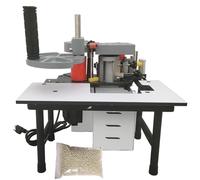 Machine de placage de chants for le travail du bois, machine à bord droit courbe, plaqueuse de chants for le travail du bois, plaqueuse de chants à colle à régulation de vitesse, 110 V adaptée aux meu