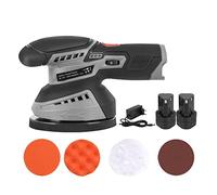 Machine de polissage de batterie Lithium polissage de voiture nettoyage à la cire aux rayures Machine de cirage excentrique de voiture de ménage Portable(Two batteries)