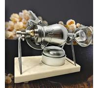 Machine de Pop-Corn Vintage, Mini Machine de Pop-Corn de rôtissage Professionnel en Acier Inoxydable avec manivelle Manuelle, pour Rassemblement Familial fête Amusante Mini Pop-Corn à Main