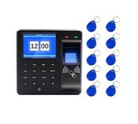 Machine De Présence Empreinte Digitale + Code + Carte Écran Couleur 2.4 Pouces Pas Besoin Télécharger Un Logiciel Génération Rapports Intelligente Pointage Efficace(M10H-10Bkey)
