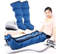 Machine de Pressothérapie, Bottes Pressothérapie Drainage Lymphatique Massage Jambe, Système Pressothérapie 6 Zones Corps Entier (Bleu)