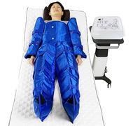Machine de pressothérapie de drainage lymphatique - Système de massage à pression d'air portable avec 16 sacs gonflables et intensité réglable pour un soutien lymphatique efficace