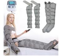 Machine de pressothérapie pour drainage lymphatique, bottes à 6 cavités pour soulager la circulation, bandages bras, jambes, taille, mollet et cheville pour soulager la douleur et se détendre