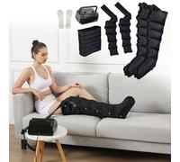 Machine de Pressothérapie pour Jambes Bras Taille, Bottes Pressothérapie XL, Drainage Lymphatique Jambes 6 Cavités, Appareil Circulation Sanguine Jambes, 2 Legs+2 Arm+1 Waist