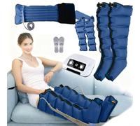 Machine De Pressothérapie Pour Jambes Bras Taille︱ Drainage Lymphatique Corps Complet 6 Cavités︱ Bottes Pressothérapie ︱ Massage Jambes Lourdes Et Douloureuses(Gris foncé, bleu, gris, noir 1, noir 2