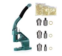 Machine de Punch Grommet, œillet Punch Machine1pc Appuyez à la Main Banner Machine à œillets Grommet avec 3 Matrices et 900pcs de 3 Tailles de 6 mm/10 mm/12 mm, Tool de Presse Kit