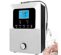 Machine de purificateur d'eau et ioniseur d'eau, Machine à Eau Acide alcaline PH 3-11, jusqu'à -800 mV ORP, électrode à 11 plaques, Filtre à Eau Tactile LCD à Nettoyage Automatique(Silver)