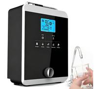 Machine de purificateur d'eau et ioniseur d'eau, Machine à Eau Acide alcaline PH 3-11, jusqu'à -800 mV ORP, électrode à 11 plaques, Filtre à Eau Tactile LCD à Nettoyage Automatique(Black1)