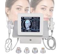 Machine de Radiofréquence à Micro-Aiguilles, 4 Embouts et 2 Poignées | Microneedling RF avec Marteau Froid ; 10, 25, 64 Aiguilles et Embout Nano, Lifting du Visage et Raffermissement de la Peau