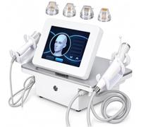 Machine de Radiofréquence RF avec 4 Embouts et Marteau Froid | Microneedling Visage et Corps avec 2 Poignées ; Embouts de 10, 25, 64 Aiguilles et Nano pour Éliminer les Estries, Anti-Âge