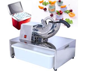 Machine de rasoir à glace électrique 220Lbs/Hour Commercial Snow Cone Maker Concasseur à glace concassé en acier inoxydable pour le restaurant de bar Home Use Easy Clean Splash Proof Design Traitement