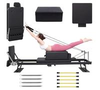 Machine de rééducation Pilates - Entraînement à domicile, double résistance avec 5 ressorts, capacité de charge de 120 kg