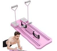 Machine de réformateur de Pilates, ensemble de planche de pilates multifonction, planche abdominale pliable, planche coulissante Pilates, machine pour entraînement à la maison rose