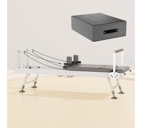 Machine De Réformatrice Pilates Pilates Reformer Machine D'entraînement De Capacité Réformateur Réglable Équipement Pilates Reformer Pliable pour Salle De Sport À Domicile(Gray)