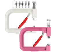 Machine de réglage faite à la main | Machine de réglage faite à la main avec rivets de perles blanches | Machines de fixation de rivets de perles | Rivets de perles rondes pour chapeaux, chaussures