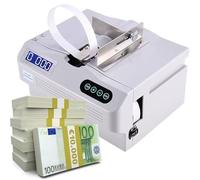 Machine de regroupement de billets de banque, détection automatique, écran LCD, outil de cerclage de devises, petit dispositif de reliure croisée pour finances et manutention d'espèces