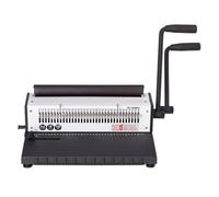 Machine de reliure à anneaux en fer à double bobine A4 34 trous Couteau à dessin complet Calendrier Document Album Perforatrice(Round hole)