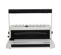 Machine de reliure à anneaux en fer à double fil à couteau à tirage complet YS-W20A Machine de perforation 34 trous A4 Livre d'images Calendrier de bureau,Convivial(Square hole)