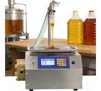 Machine de remplissage automatique de miel, remplisseur de liquide visqueux en acier inoxydable avec fonction mémoire, hauteur réglable de 0 à 40 cm, remplit 141,7 g en 10 secondes pour sirop, huile