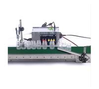 Machine de remplissage automatique liquide, avec bande transporteuse, à tête unique, for parfum, eau, peut détecter une résistance thermique haute précision Facile à nettoyer(Single head transmit)