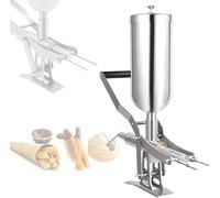 Machine de remplissage de beignets commerciale avec plusieurs buses pour une distribution efficace de gelée et de crème, idéale pour les boulangeries et les camions de restauration