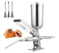 Machine de remplissage de beignets de 5 L, machine de remplissage de confiture de churro avec 4 buses, équipement de remplissage de crème commerciale de quantité de remplissage réglable ± 1 G de