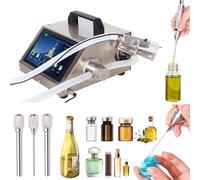 Machine de remplissage de bouteilles automatique, nouvelle machine de remplissage liquide numérique avec buse aiguille et contrôle LCD, 1-100ml pour huiles essentielles, parfums, gouttes HD1380