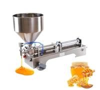 Machine De Remplissage De Crème Pneumatique Horizontale, Remplisseur De Bouteilles De Pâte Industrielle En Acier Inoxydable For Liquide Visco, Capacité De 10 À 5000 Ml,(1 Head,100-1000 ml)