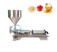 Machine De Remplissage De Crème Pneumatique Horizontale, Remplisseur De Bouteilles De Pâte Industrielle En Acier Inoxydable For Liquide Visco, Capacité De 10 À 5000 Ml,(2 Heads,100-1000 ml)