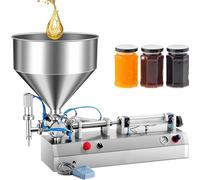 Machine de remplissage de liquide pneumatique avec piston horizontal et trémie en acier inoxydable
