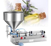 Machine de remplissage de liquide pneumatique avec trémie, conception semi-automatique à tête unique pour eau, huile, crème, miel et produits de soins de la peau