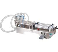 Machine de remplissage de liquide pneumatique en acier inoxydable, remplissage semi-automatique pour eau, jus, alcool, capacité de 250 à 2500 ml