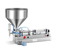 Machine de remplissage de liquide pneumatique horizontale, système à 4 têtes avec convoyeur, convient pour le parfum, le jus et les liquides à faible viscosité, capacité de 10 à 600 ml