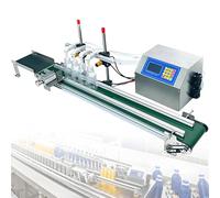 Machine de remplissage de liquides à 4 têtes, 4 x 3,2 L/min, petite machine de remplissage automatique avec convoyeur pour boissons, sauce soja, vinaigre, huile alimentaire, pesticides, engrais liqu