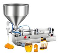 Machine de remplissage de pâte pneumatique horizontale, remplissage de crème semi-automatique, remplissage de shampooing à piston, précision ± 0,5 %, pour huile, crème, lotion, miel et beurre 1000 ml