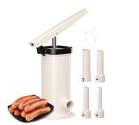 Machine De Remplissage De Saucisse, Poussoir À Saucisse Manuel, 2L Machine À Saucisse Manuelle Avec 4 Embouts Ménagers, Kit Fabrication Saucisse Ustensiles Cuisine Accessoires