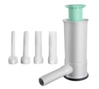 Machine de remplissage de saucisses avec 4 tubes à farce, construction en acier inoxydable et polypropylène pour usage domestique (A)