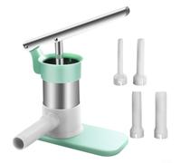 Machine de remplissage de saucisses en acier inoxydable 304 avec 4 tubes de farce, poignée ergonomique pour faire des saucisses faites maison lors de réunions de famille et de fêtes (B)