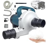 Machine de remplissage électrique en duvet - Appareil de soufflage/succion à double usage avec accessoires et interrupteur à pied, moteur réglable à 6 vitesses pour la fabrication de vêtements