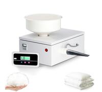 Machine de remplissage électrique en duvet, machine de remplissage de coton à pesée quantitative avec interrupteur de commande au pied, trémie en acier inoxydable pour la remise à neuf