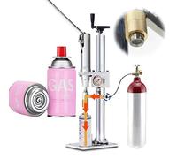 Machine de remplissage manuelle d'aérosol pour bombes aérosols, grande capacité de 300 à 600 bouteilles par heure, compatible avec les dimensions standard des bouteilles, idéale pour la recharge de